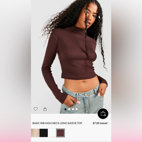 BASIC RIB HIGH NECK LONG SLEEVE TOP bundle - Picture 4 of 11